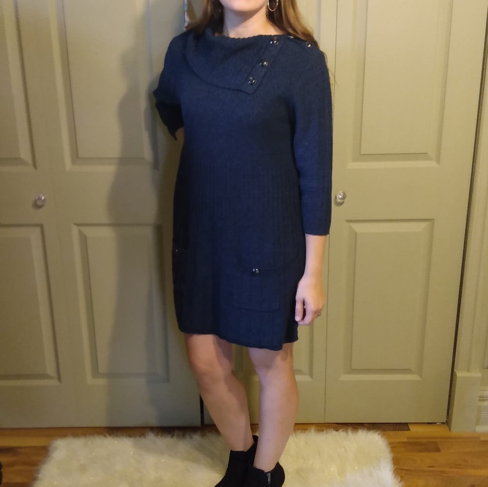 🌻Style&Co Button Collar 3/4 Sleeve Sweater